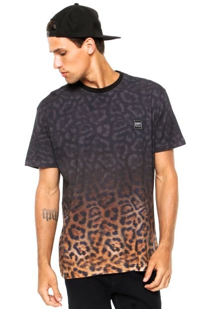 Camiseta Manga Curta Blunt Leopard Gradient Azul-Marinho - Marca Blunt