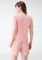 Pijama Malwee Curto Estampado Rosa - Marca Malwee