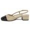 Sapato Slingback Bicolor Salto Baixo Via Marte Creme e Preto - Marca Via Marte