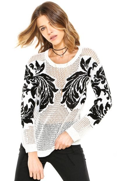 Suéter Letage Arabescos Branco - Marca Letage
