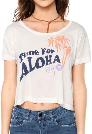 Camiseta Roxy Time For Aloha Branco
