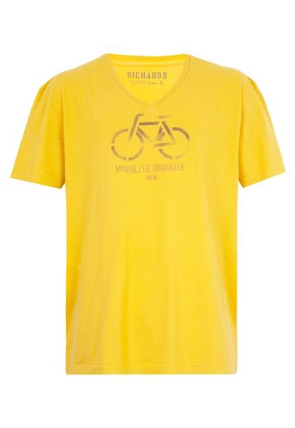 Camiseta Richards Bicicleta Amarela - Marca Richards