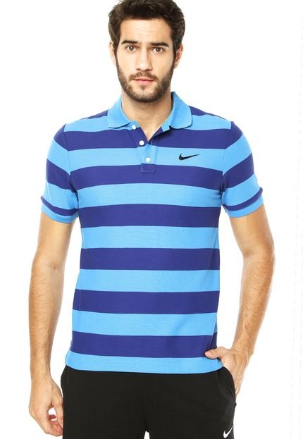 Camisa Polo Nike Sportswear Matchup YD Striped Azul - Marca Nike Sportswear