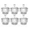 Bomboniere de Vidro Brasilia Transparente 6 peças - City Glass - Marca Casambiente