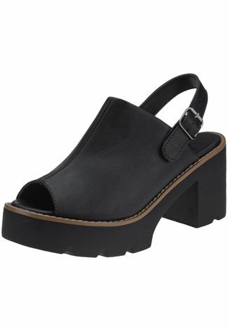 Sandália Gigil Plataforma Tratorada Sandal Boot Preto