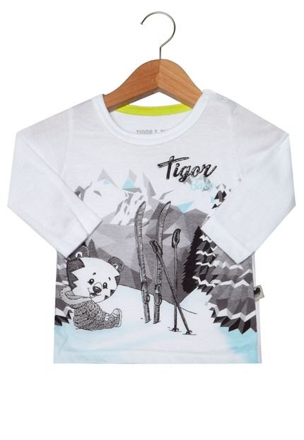 Blusa Tigor T. Tigre Infantil Snow Branca - Marca Tigor T. Tigre