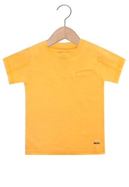 Camiseta Tigor T. Tigre Manga Curta Menino Amarela - Marca Tigor T. Tigre