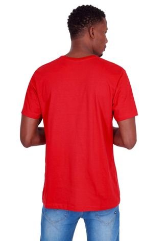 Camiseta NBA Estampada Miami Heat Casual Vermelha