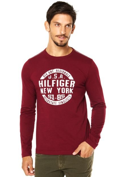 Camiseta Tommy Hilfiger Vinho - Marca Tommy Hilfiger