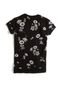 Camiseta Aeropostale Menina Floral Preta - Marca Aeropostale