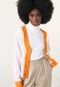 Cardigan Tricot Vero Moda Color Block Off-White - Marca Vero Moda