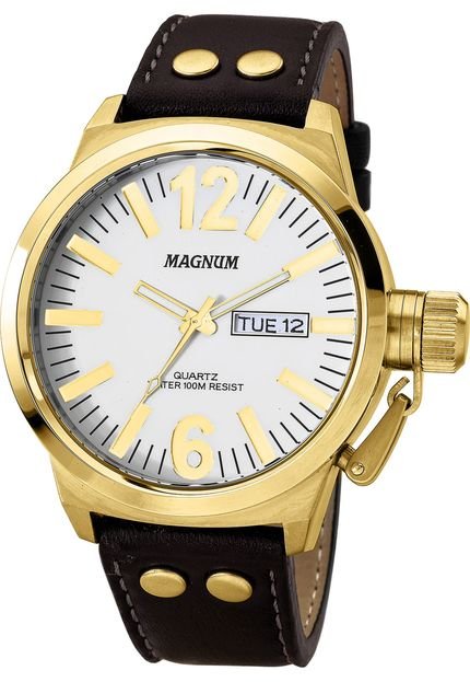 Relógio Magnum MA31524B Dourado/Marrom - Marca Magnum