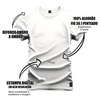 Camiseta Plus Size Estampada Premium T-Shirt Vancouver - Branco