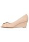 Peep Toe Piccadilly Fivela Bege - Marca Piccadilly