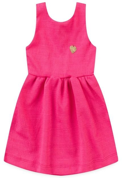 Vestido Bebê Coração Pink - Marca VIDA COSTEIRA