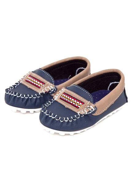 Mocassim Tricae Infantil Tiras Color Azul-Marinho - Marca Tricae