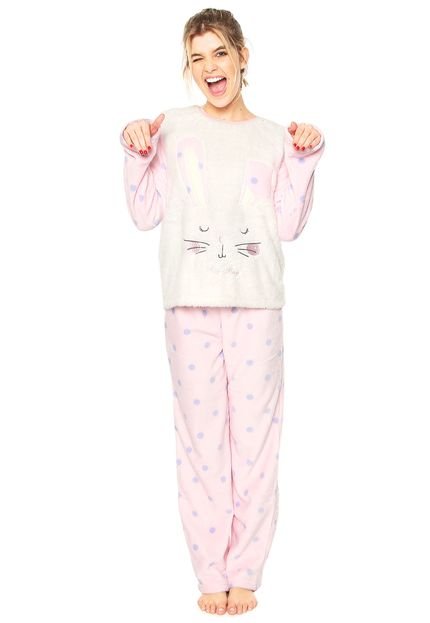 Pijama Any Any Soft Rabbit Rosa - Marca Any Any