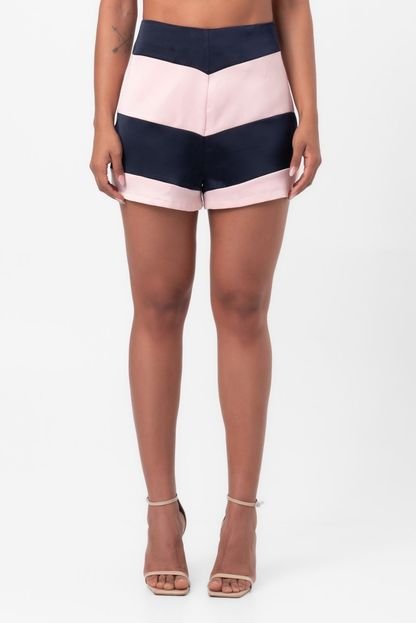 Shorts acetinado bicolor azul e rosa labrava - Marca Labrava