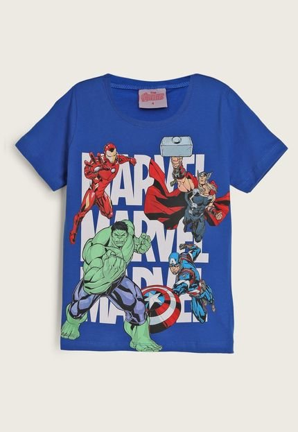 Camiseta Infantil Fakini Avengers Azul - Marca Fakini