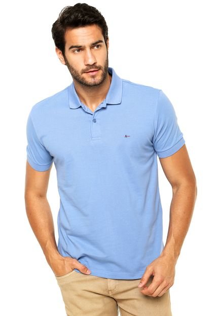 Camisa Polo Aramis Manga Curta Bordado Azul - Marca Aramis