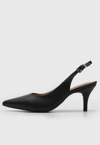 Scarpin Slingback Vizzano Fosco Preto