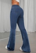 Calça Jeans Flare Feminina Lavagem Escura Cintura Alta e Modelagem Perfeita - Marca TEX JEANS