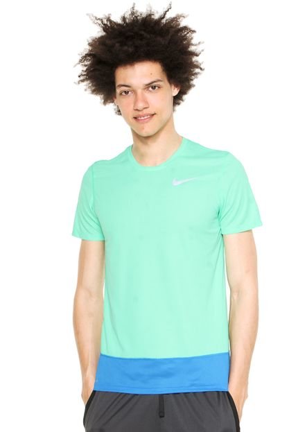 Camiseta Nike Brthe Rapid Top Verde/Azul - Marca Nike