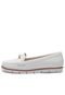 Mocassim Moleca Tag Branco - Marca Moleca