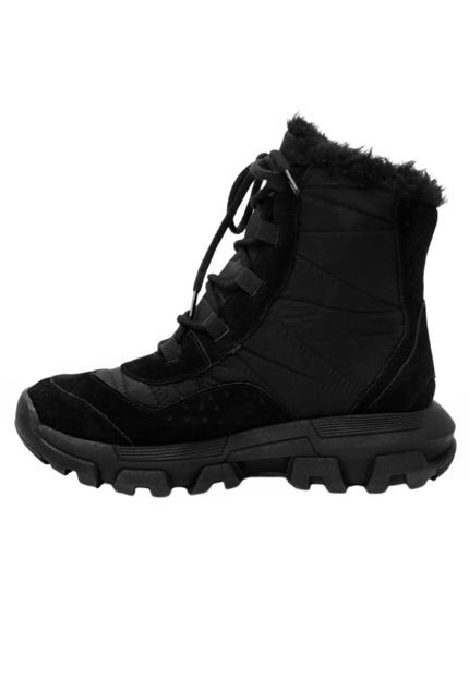 Bota Forrada Nylon Neve e Frio Cadarço Tratorado Preto - Marca Sapatos e Botas