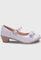 Sapato de Salto Feminino Pópidi Infantil Menina Flores Branco - Marca Pópidí