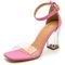 Sandália Feminina Salto Transparente 1952 Napa Pink - Marca Flor da Pele