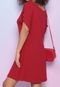 Vestido Maria Paes Com Detalhe Vermelho - Marca Maria Paes