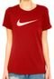 Camiseta Nike Sportswear W Tee Crew Swoosh Logo Vinho - Marca Nike Sportswear