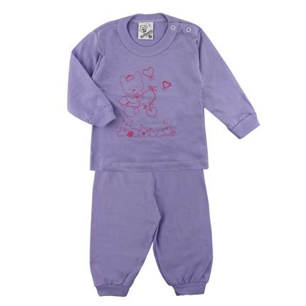 Menor preço em Pijama Era Uma Vez De Bebê  Camiseta E Calça De Malha Lilás