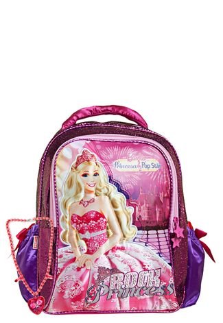 Mochila Barbie A Princesa e A Pop Star G Rosa