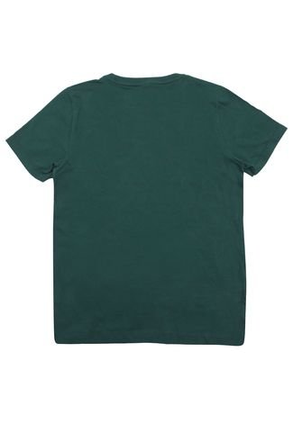 Camiseta Cativa Teens Menino Escrita Verde
