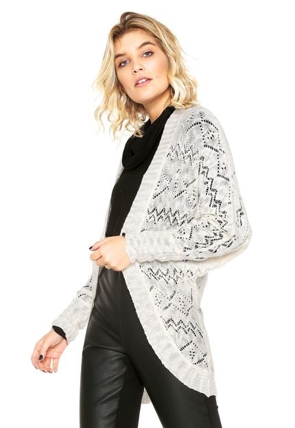Cardigan GRIS Tricot Amplo Bege - Marca Gris