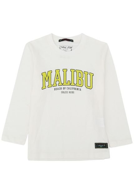 Camiseta Colcci Kids Infantil Lettering Off-White - Marca Colcci Kids