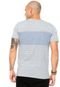 Camiseta RVCA Static Stripe Cinza/Azul - Marca RVCA