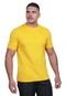Kit 2 Camisetas Masculinas Algodão Básica Sem Estampa Macia Tamanho Adulto Sublimação Techmalhas Amarelo/Laranja - Marca TECHMALHAS