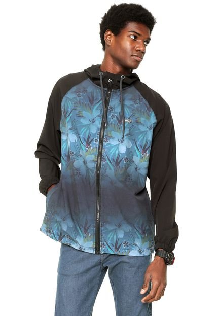 Jaqueta Corta Vento Hurley Windbreaker Flower Preta - Marca Hurley