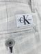 Bermuda Calvin Klein Jeans Masculina Linen Striped Off White Areia - Marca Calvin Klein
