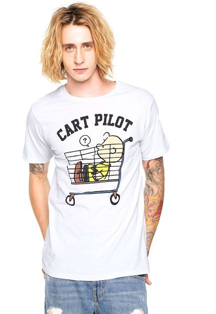 Camiseta Snoopy Cart Pilot Branca - Marca Snoopy
