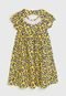 Vestido Kyly Infantil Onça Amarelo - Marca Kyly