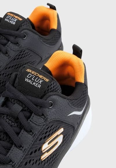 Zapatos skechers negro naranja hot sale