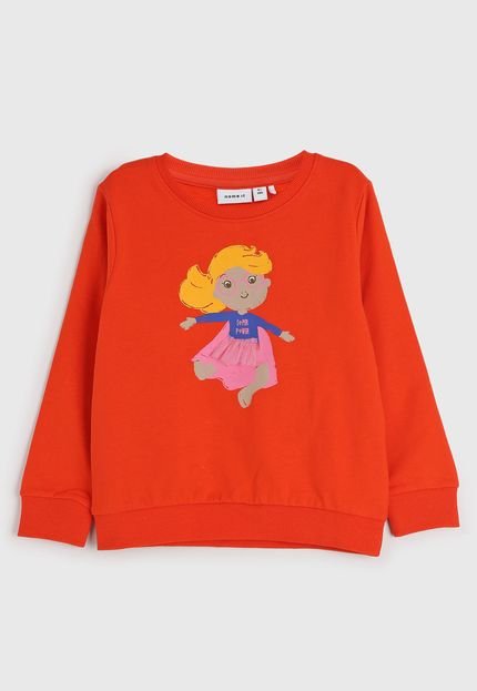 Blusa de Moletom Name It Personagens Laranja - Marca Name It