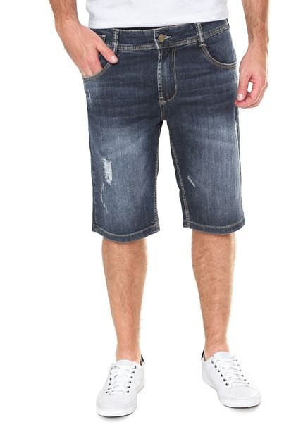 Bermuda Jeans Sawary Reta Azul - Marca Sawary