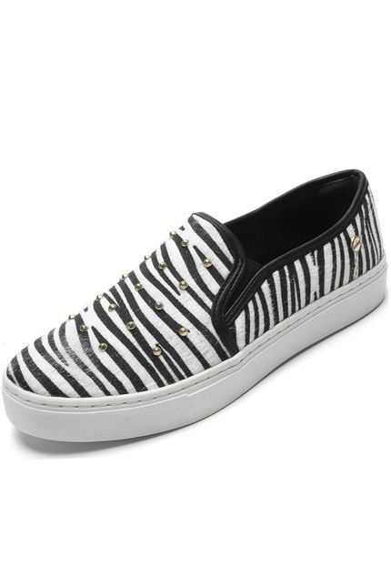 Slip On AMBER Zebra Branco - Marca AMBER