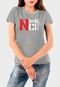 Camiseta Feminina Cinza New York Algodão Premium Benellys - Marca Benellys