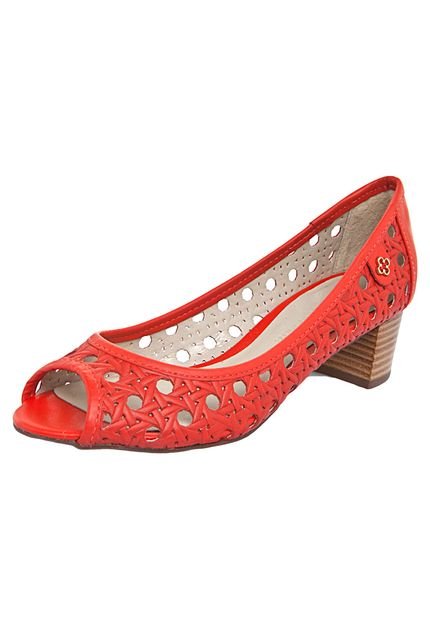 Peep Toe Capodarte Tresse Laranja - Marca Capodarte